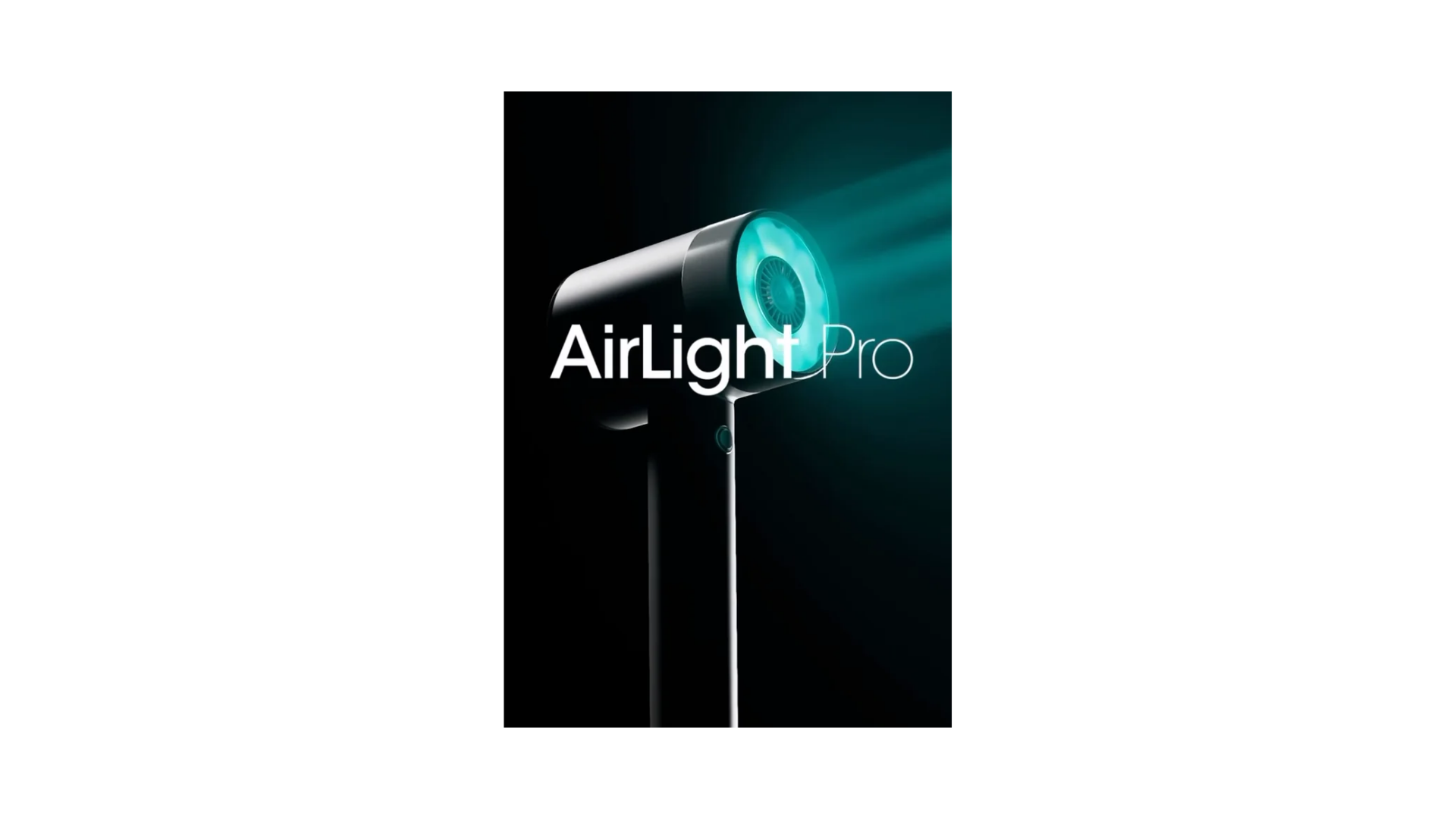 AirLight Pro key visual — infrared ring glowing teal against black